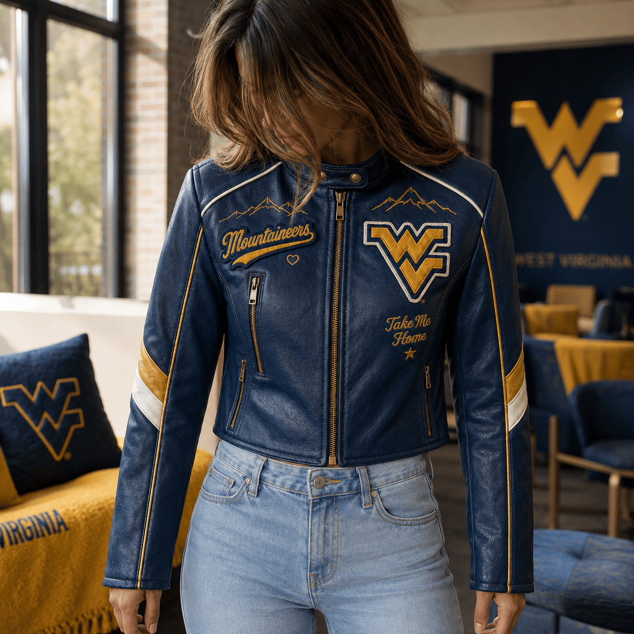 Premium WVM Cropped Leather Zipper Jacket TNSM