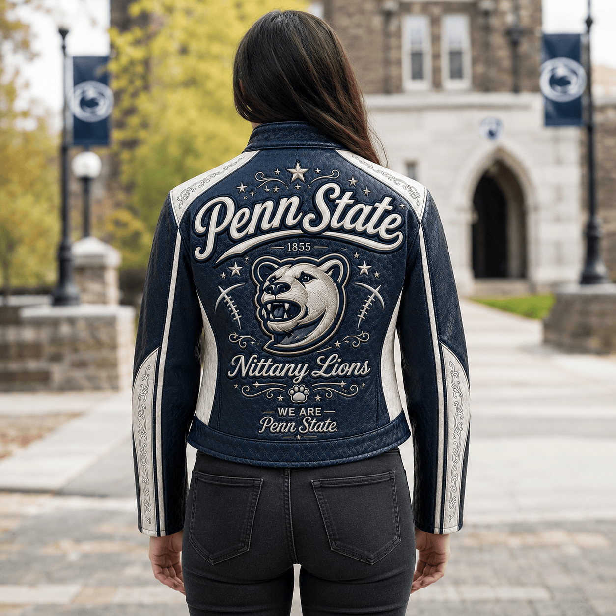 Premium PSNL Cropped Leather Zipper Jacket TNSM