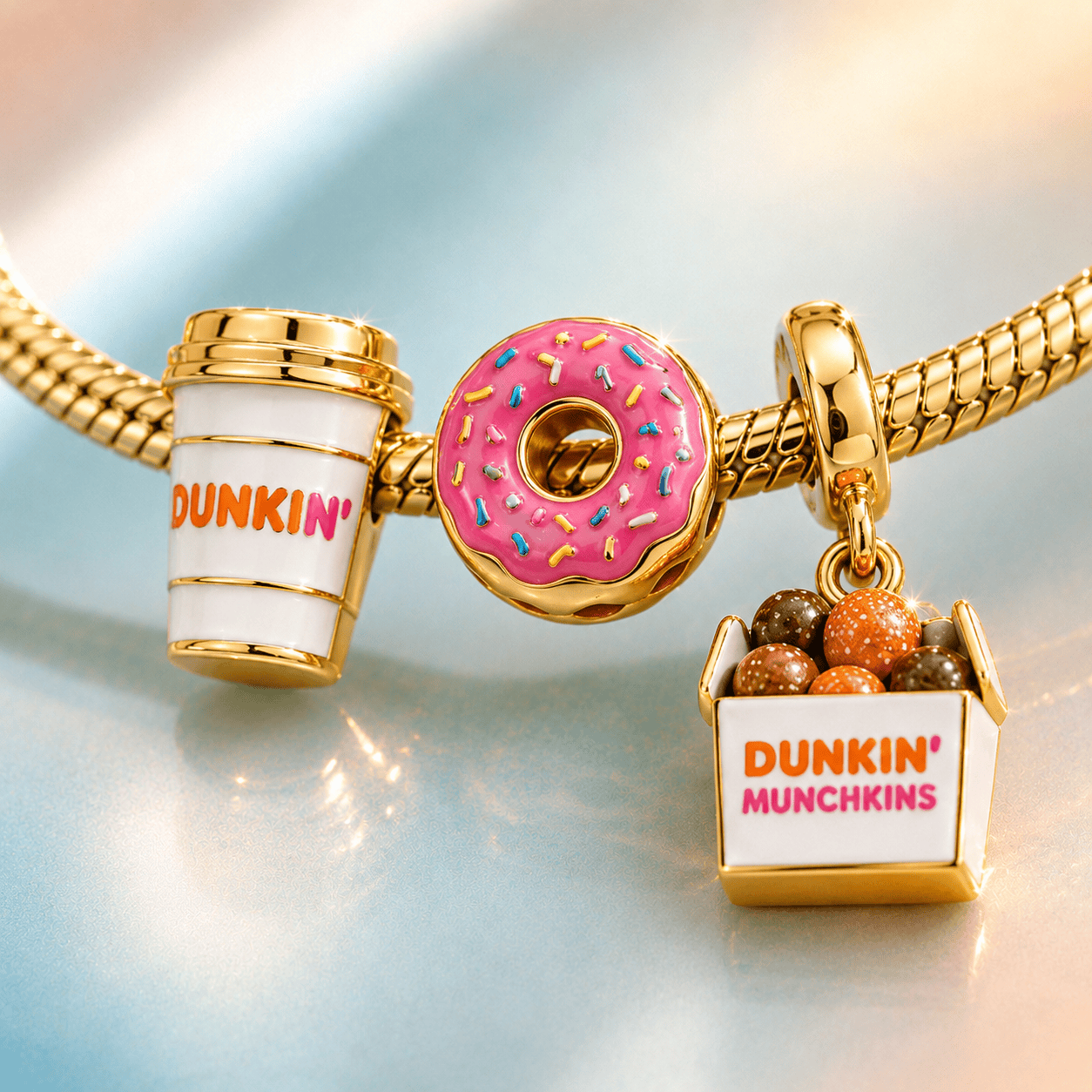 DKDN Gold Charm Bracelet Set TTTT