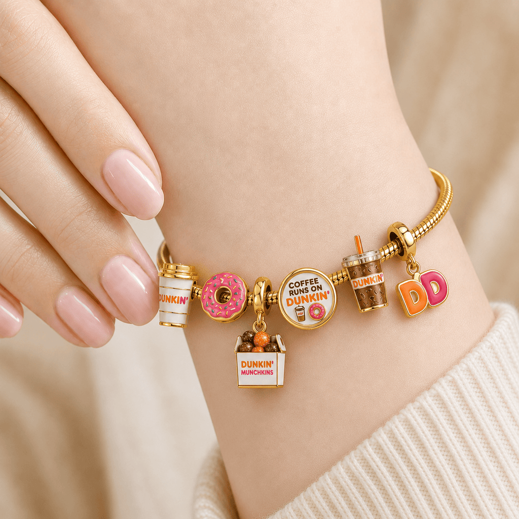 DKDN Gold Charm Bracelet Set TTTT