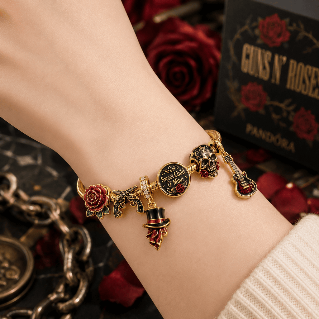 GNR Gold Charm Bracelet Set TTTT