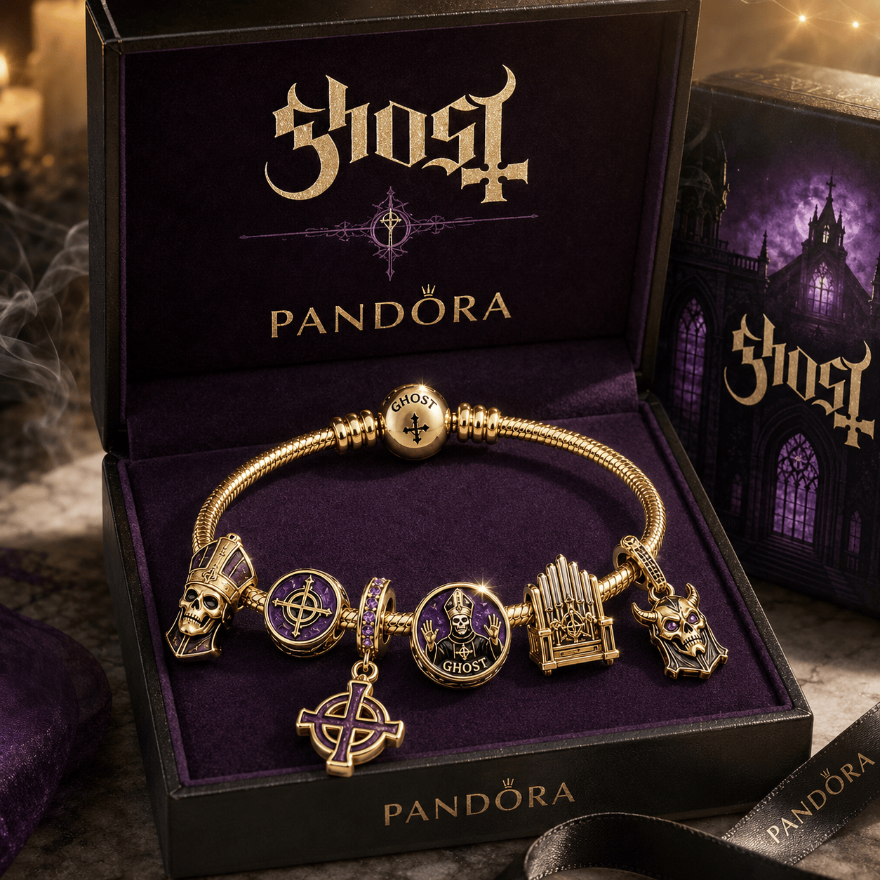 GHB Gold Charm Bracelet Set TTTT