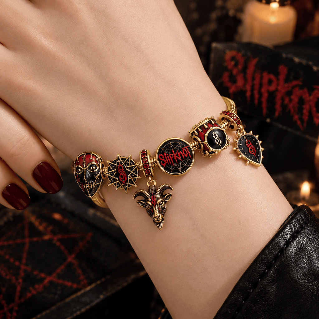 SLK Gold Charm Bracelet Set TTTT