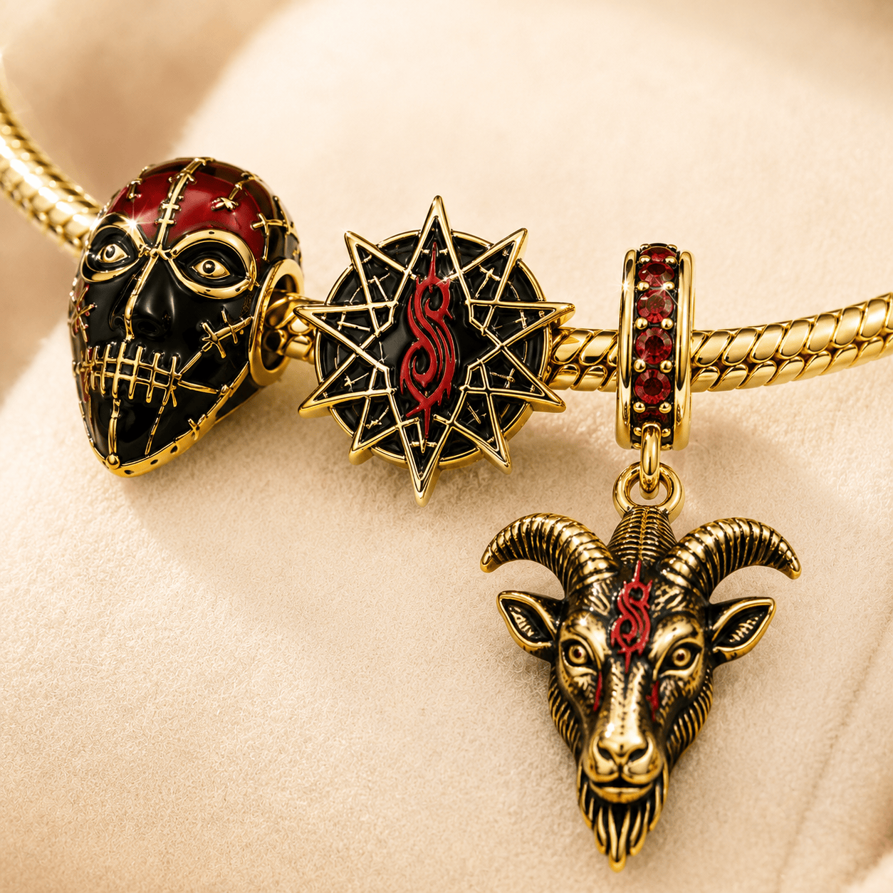 SLK Gold Charm Bracelet Set TTTT
