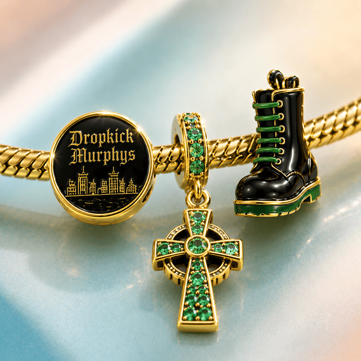 DKMP Gold Charm Bracelet Set TTTT