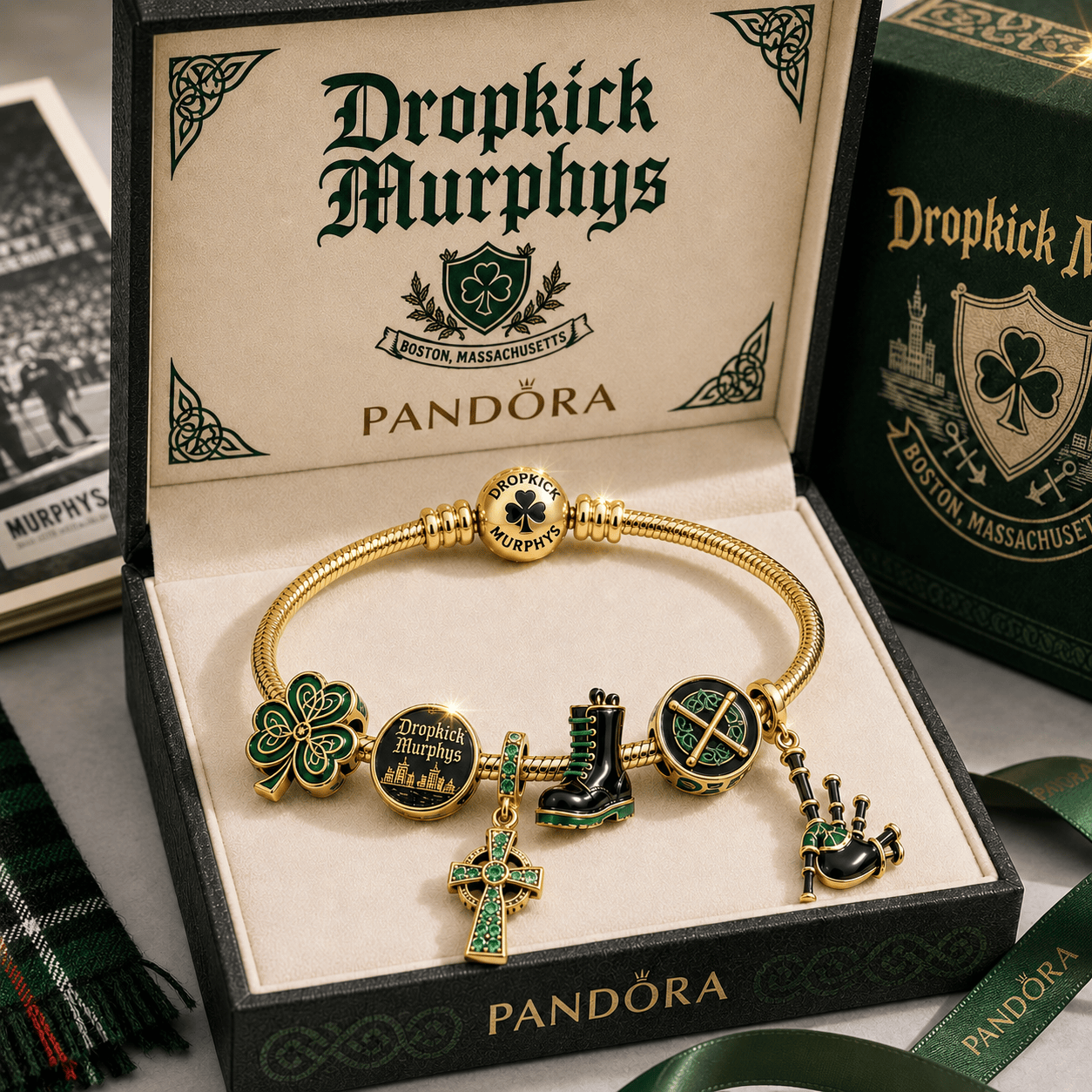 DKMP Gold Charm Bracelet Set TTTT