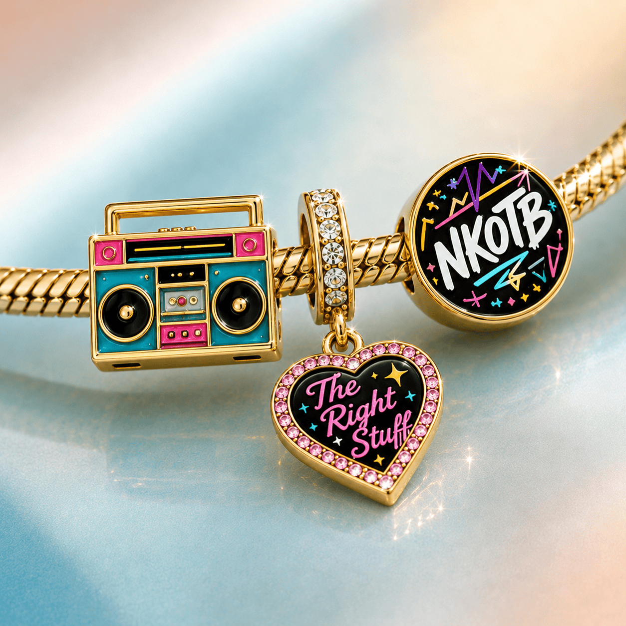 NKOTB Gold Charm Bracelet Set TTTT