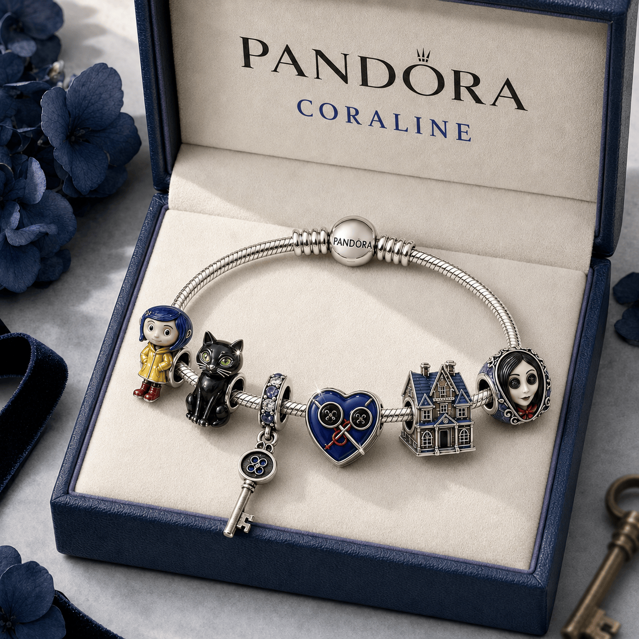 CRLN Silver Charm Bracelet Set TMH