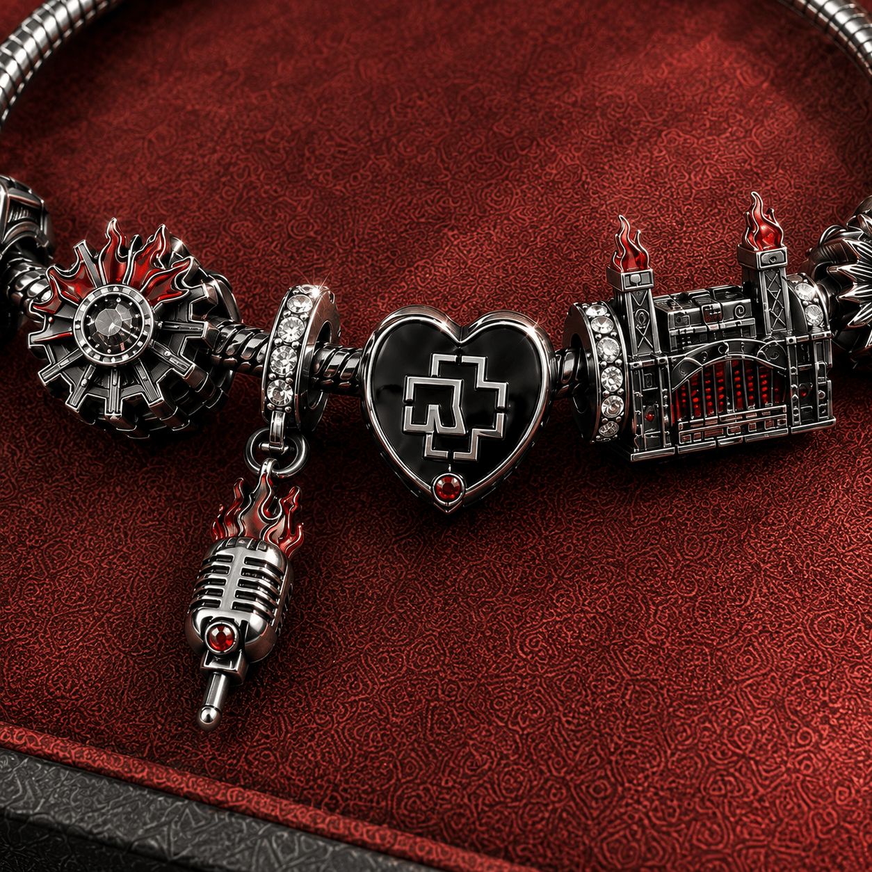 RMS Silver Charm Bracelet Set TMH