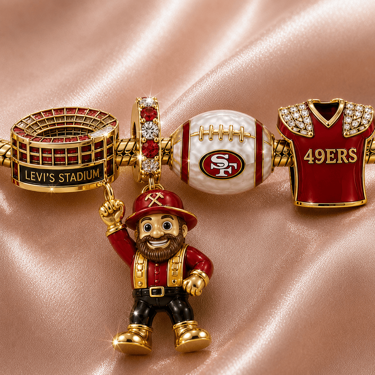 SF49 Gold Charm Bracelet Set TMH