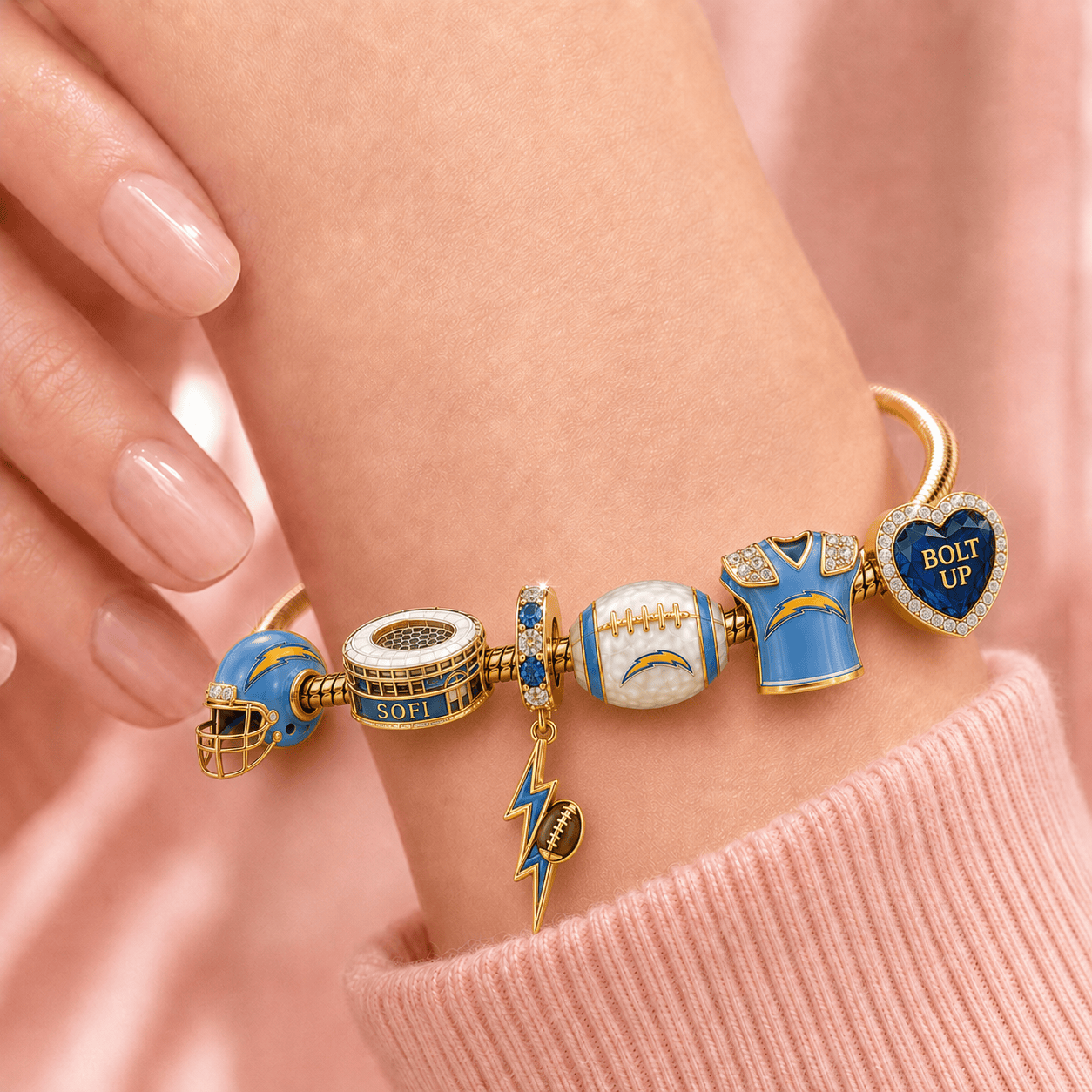 LAC Gold Charm Bracelet Set TMH