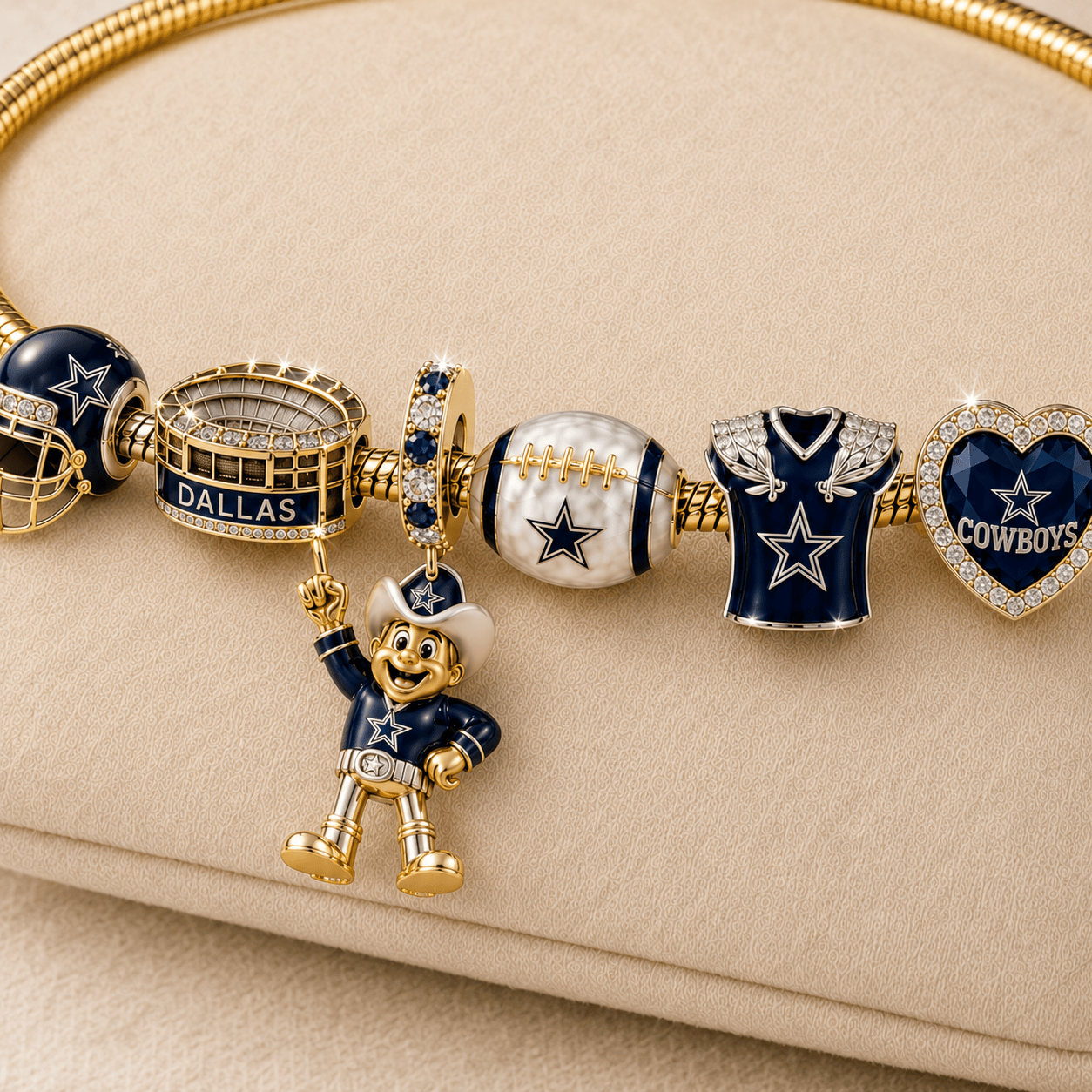 DLCB Gold Charm Bracelet Set TMH