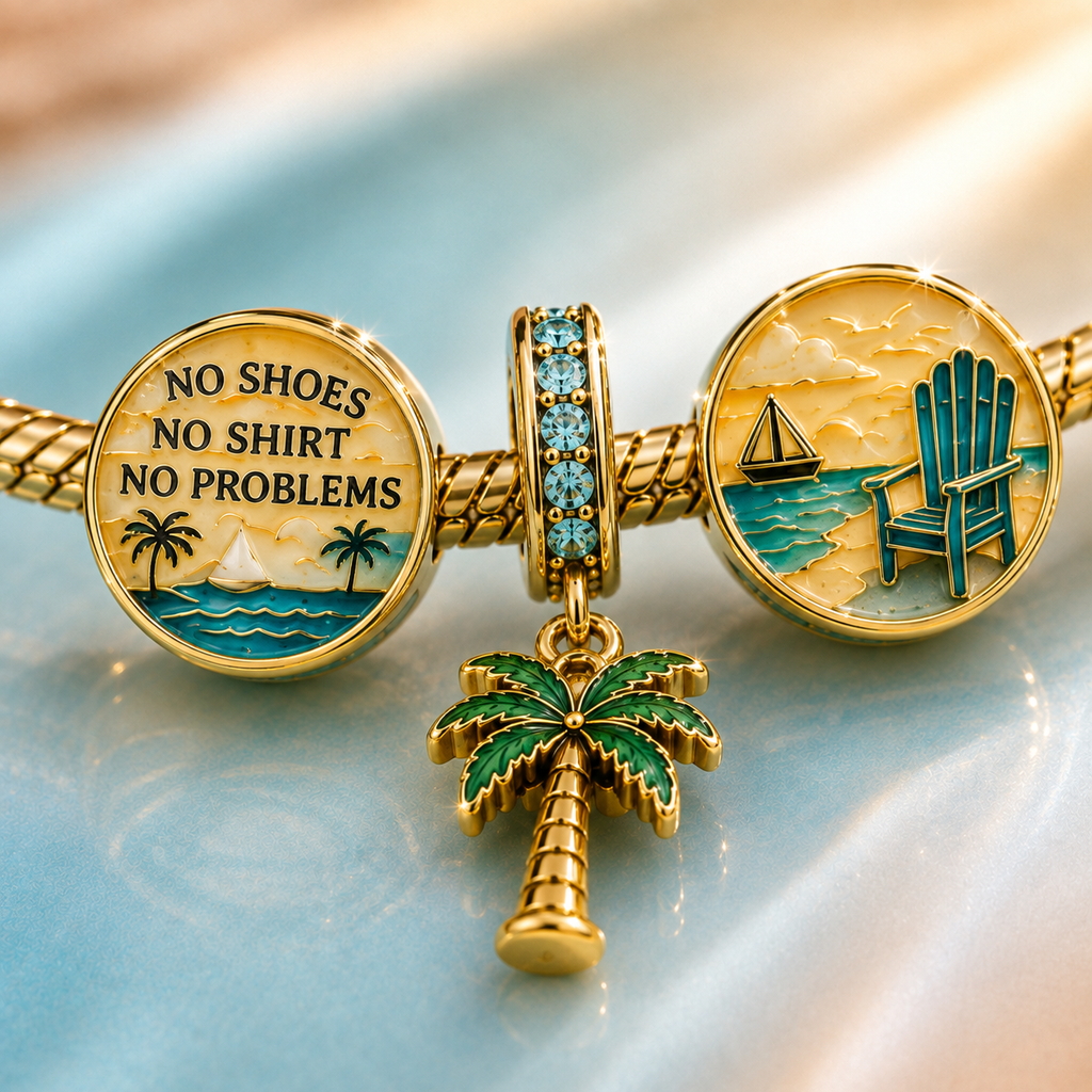 KNCN Gold Charm Bracelet Set TTTT