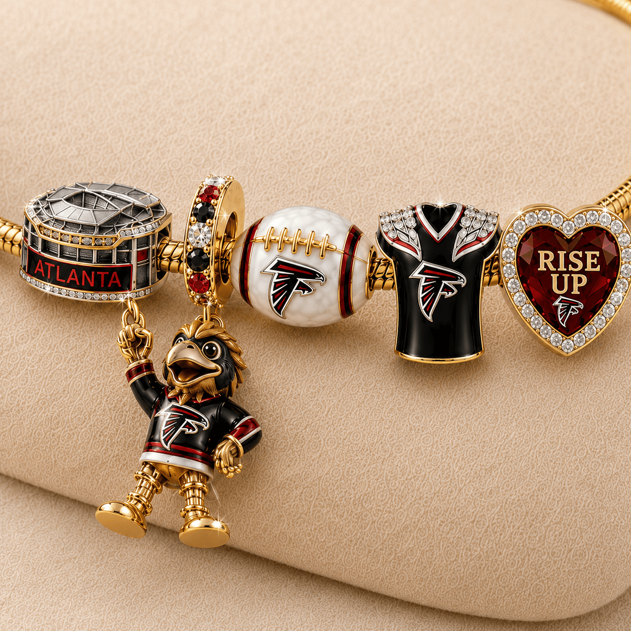 ATF Gold Charm Bracelet Set TMH