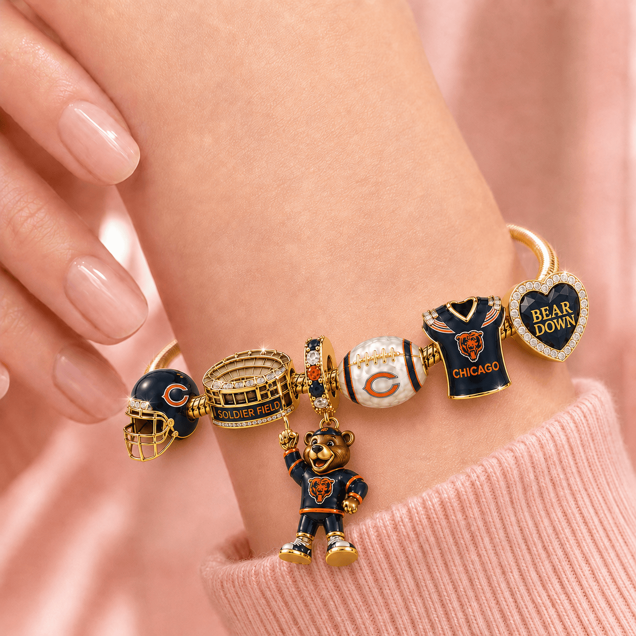 CCB Gold Charm Bracelet Set TMH