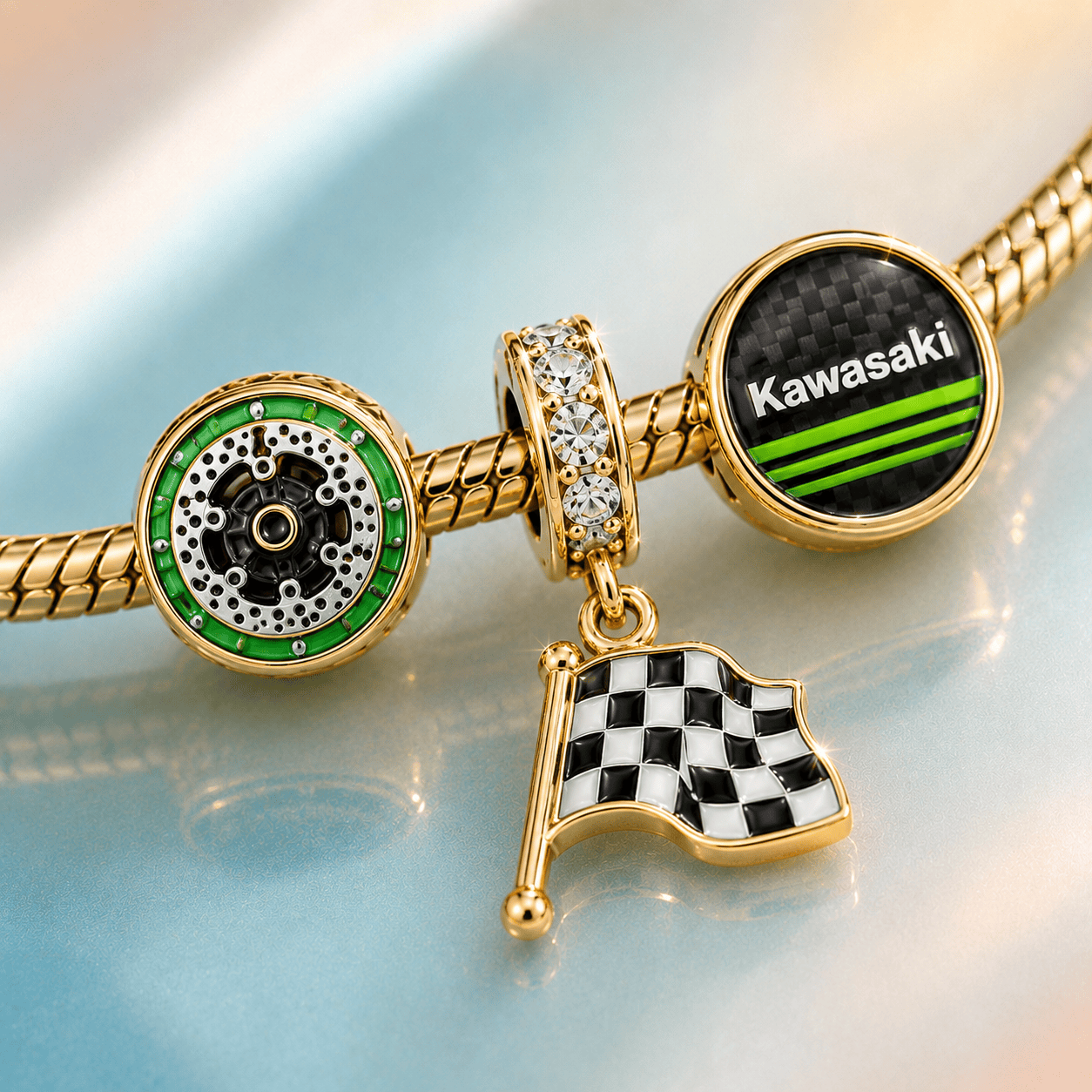 KWSK Gold Charm Bracelet Set TTTT