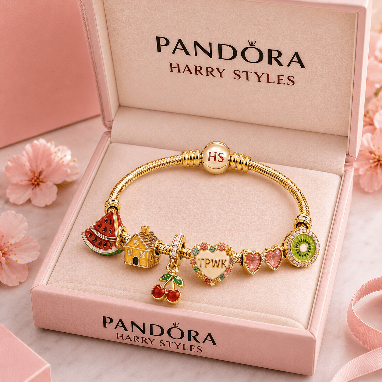 HSL Gold Charm Bracelet Set TMH
