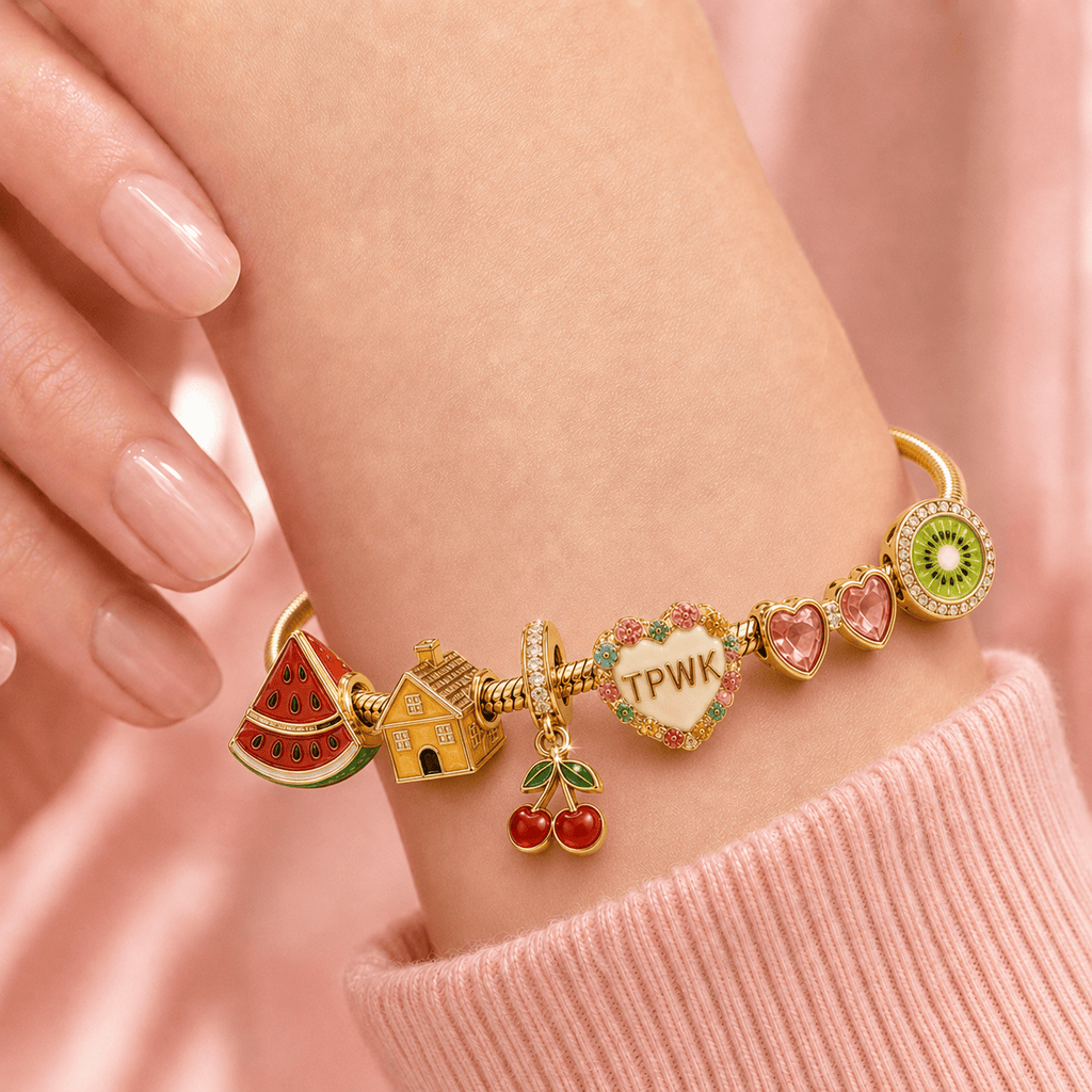 HSL Gold Charm Bracelet Set TMH