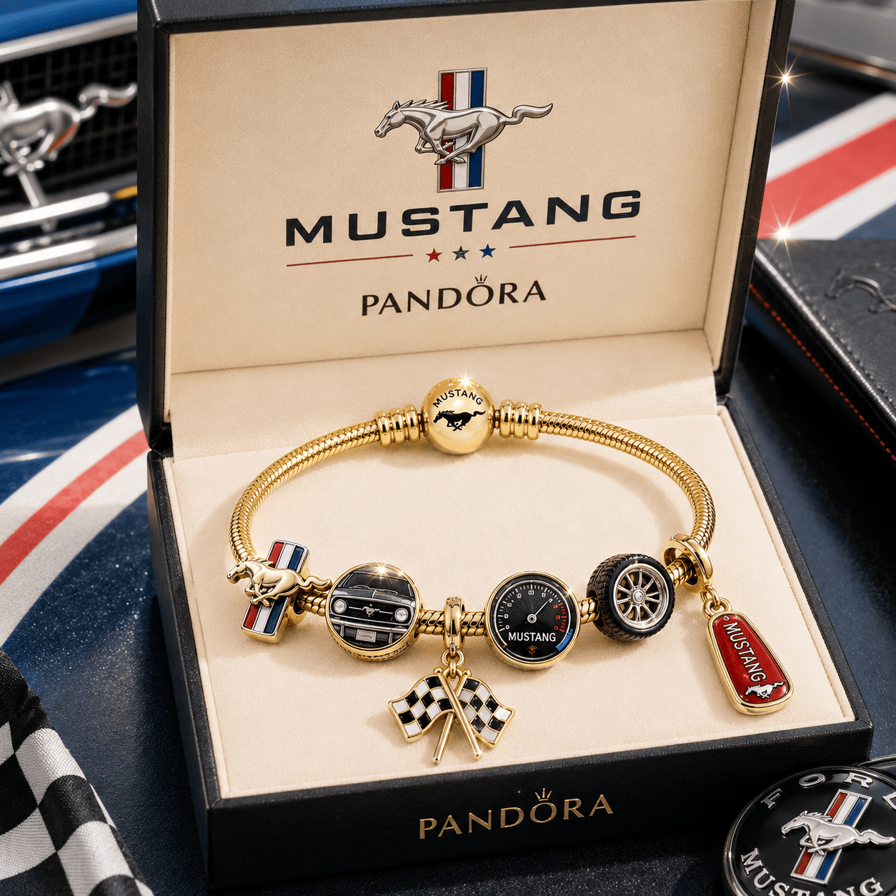 MST Gold Charm Bracelet Set TTTT