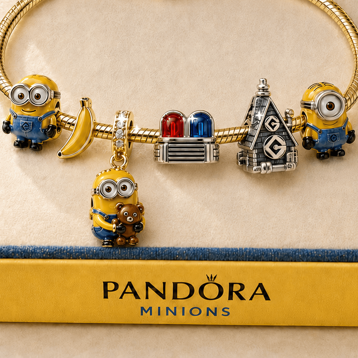 MNO Gold Charm Bracelet Set TMH