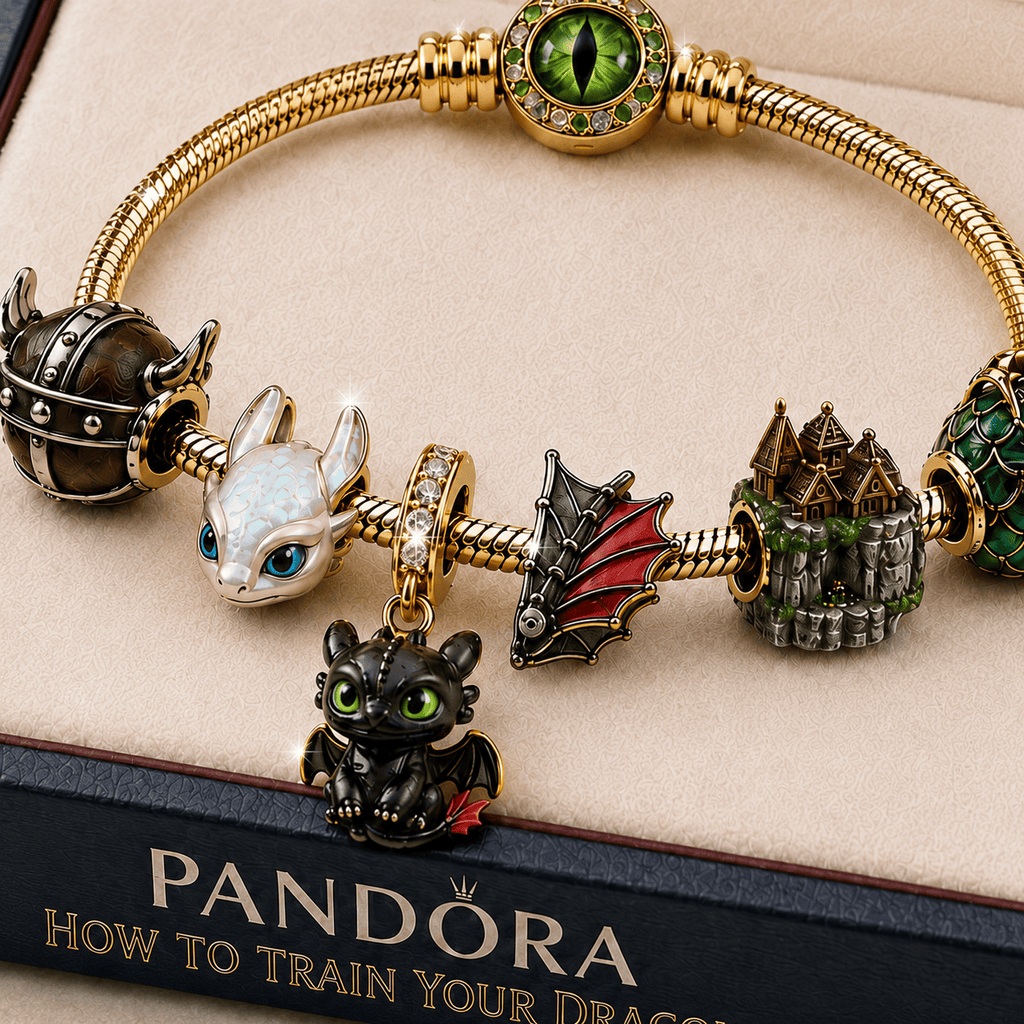 HTTYD Gold Charm Bracelet Set TMH