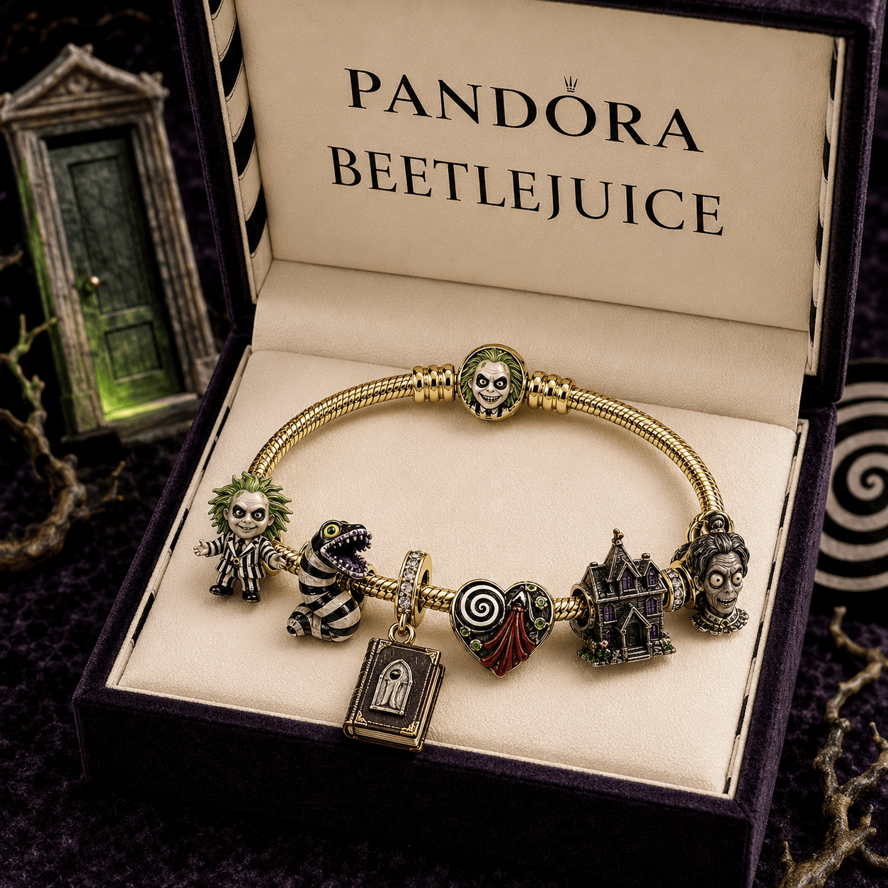 BTJ Gold Charm Bracelet Set TMH