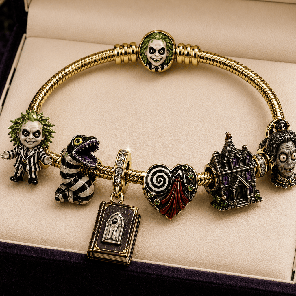 BTJ Gold Charm Bracelet Set TMH