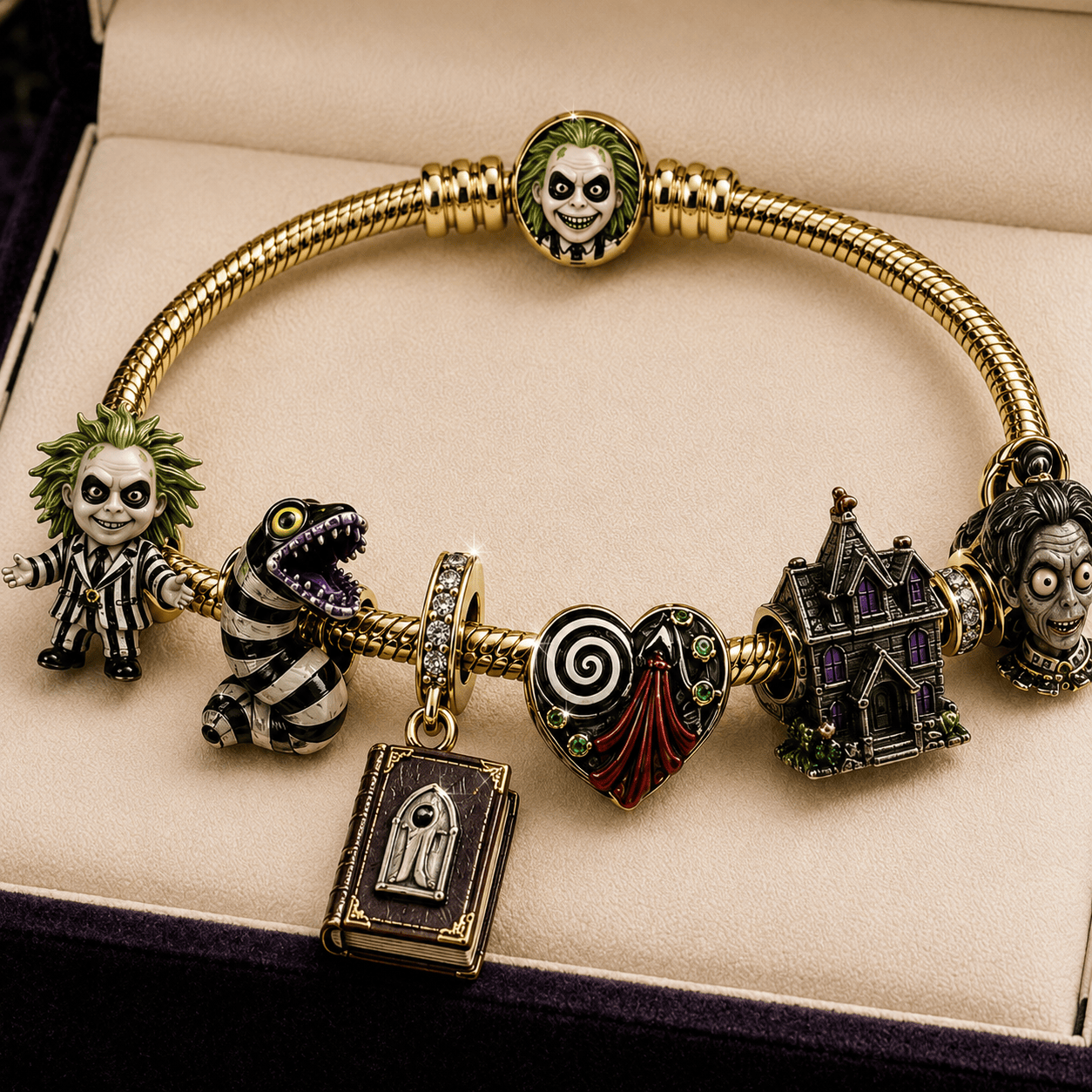 BTJ Gold Charm Bracelet Set TMH