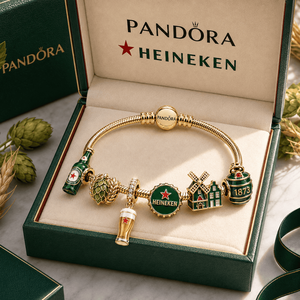 HNK Gold Charm Bracelet Set TMH