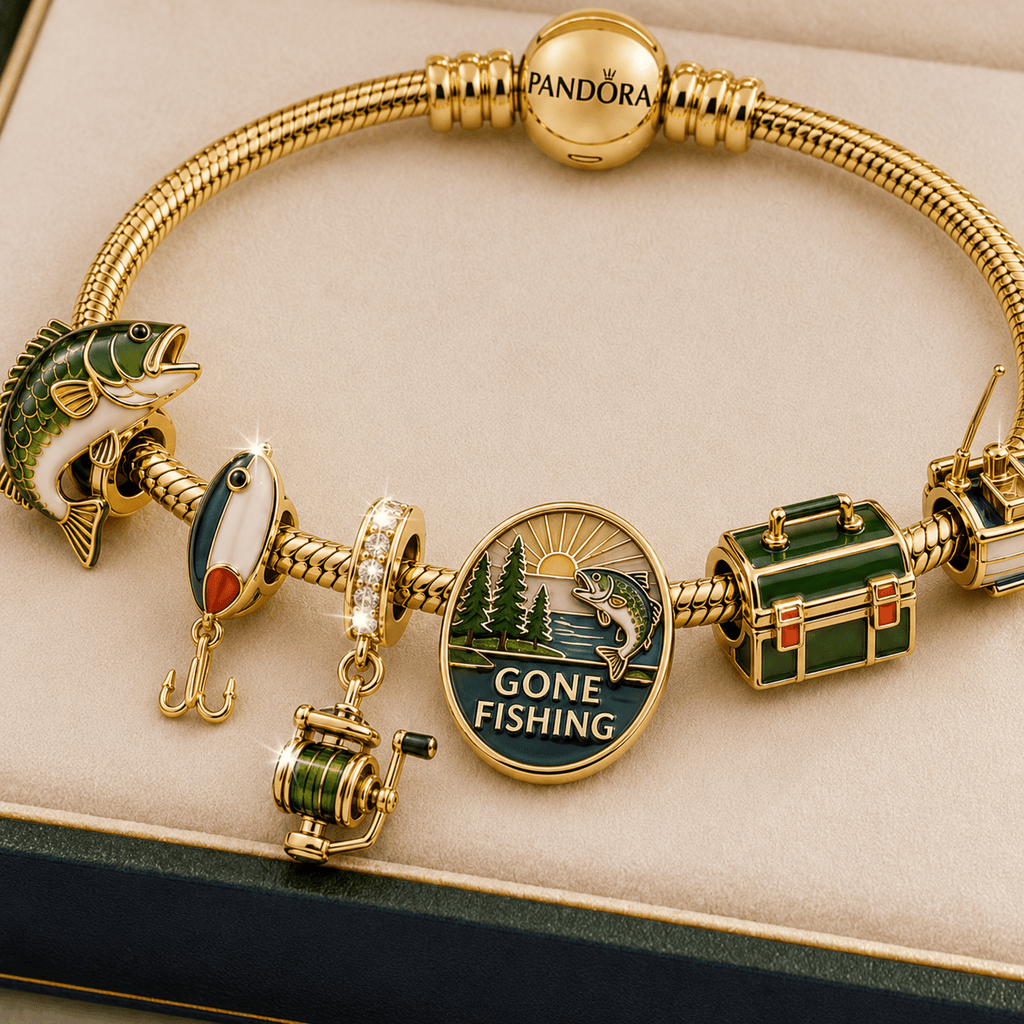 FISH Gold Charm Bracelet Set TMH