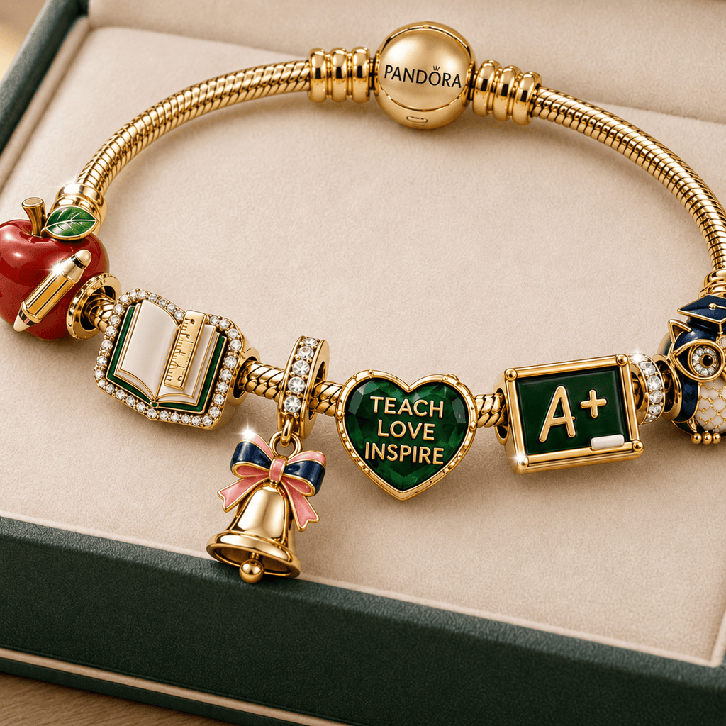 TEA Gold Charm Bracelet Set TMH