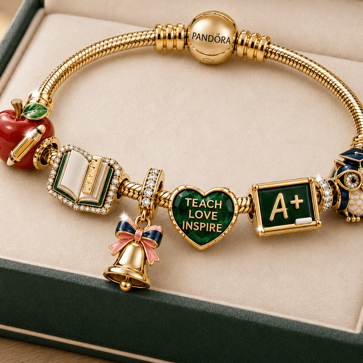 TEA Gold Charm Bracelet Set TMH