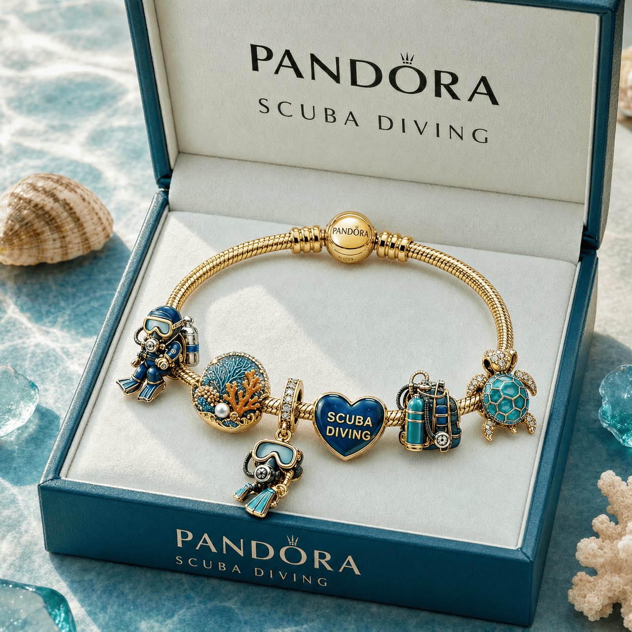 SCD Gold Charm Bracelet Set TMH