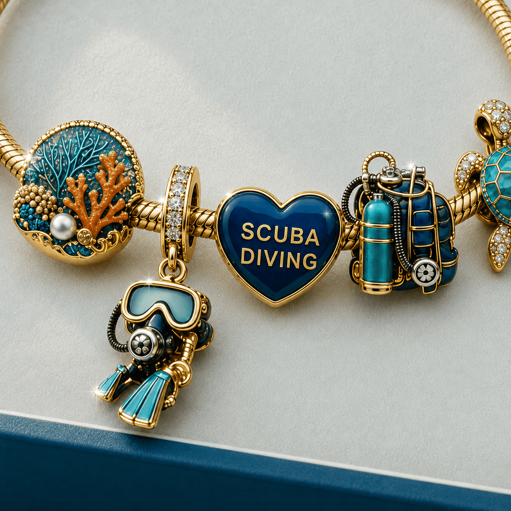 SCD Gold Charm Bracelet Set TMH