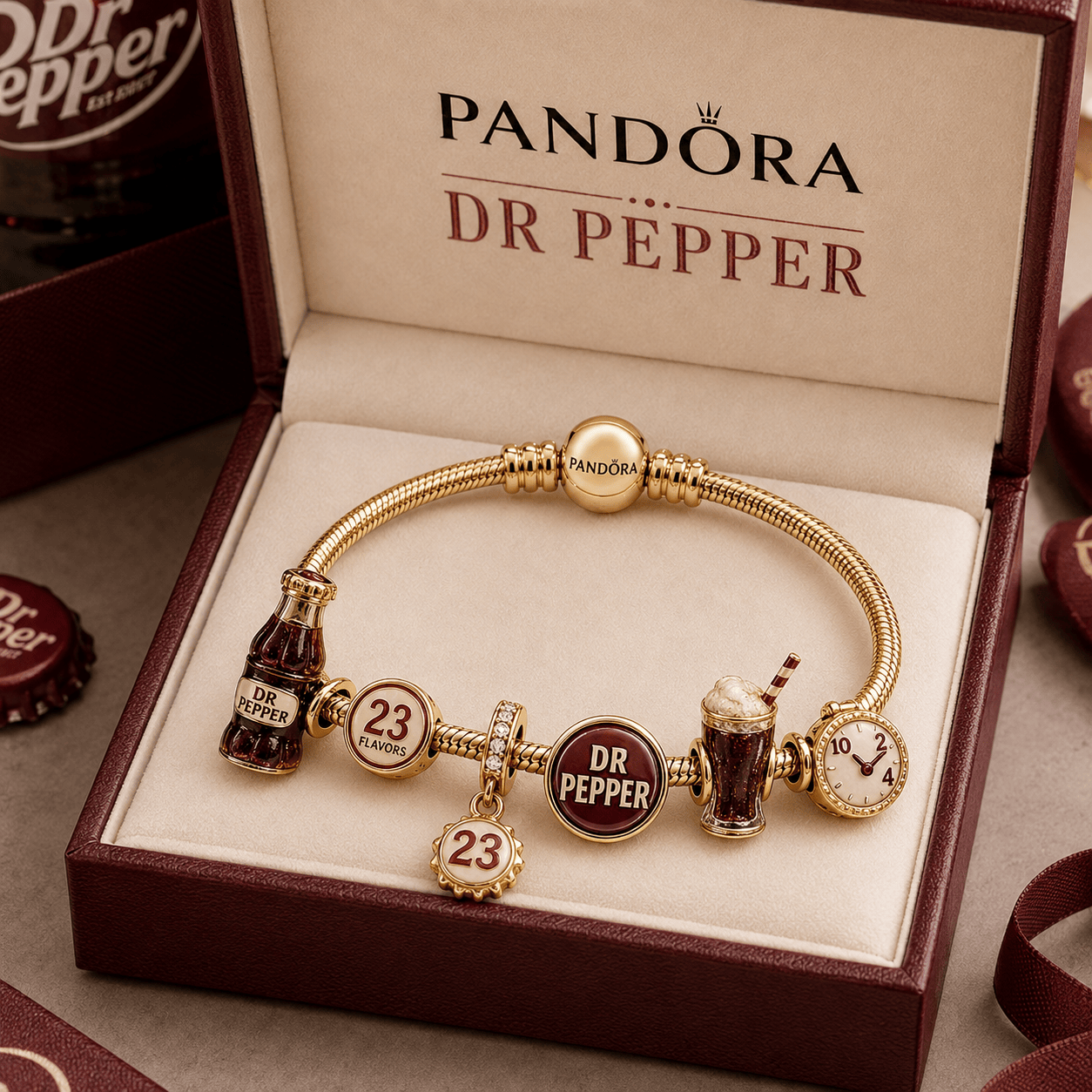 DPR Gold Charm Bracelet Set TMH