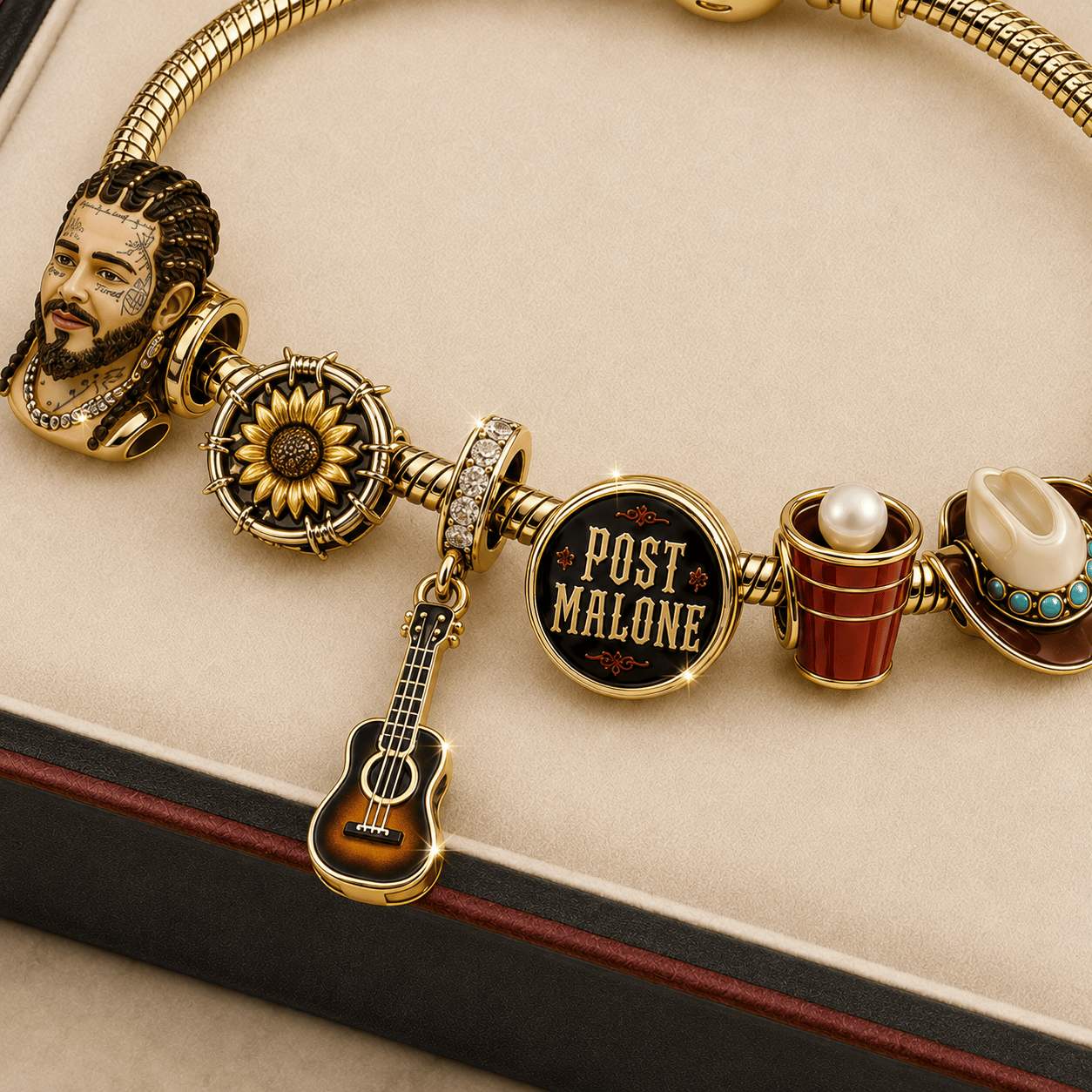 PTML Gold Charm Bracelet Set TMH