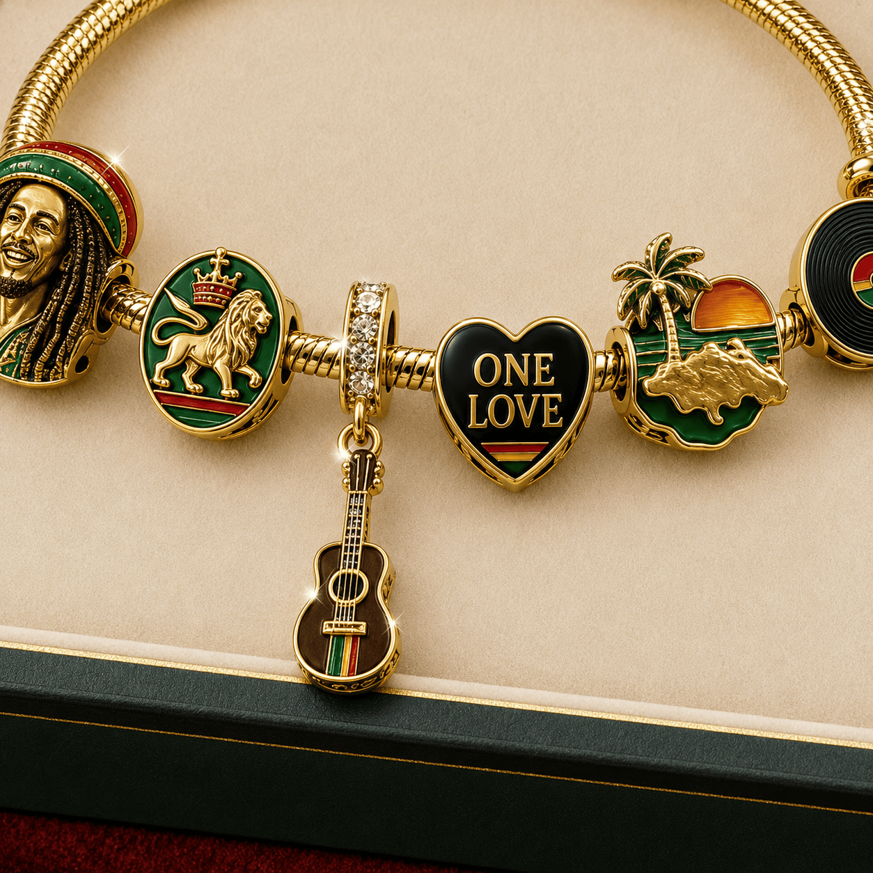 BML Gold Charm Bracelet Set TMH
