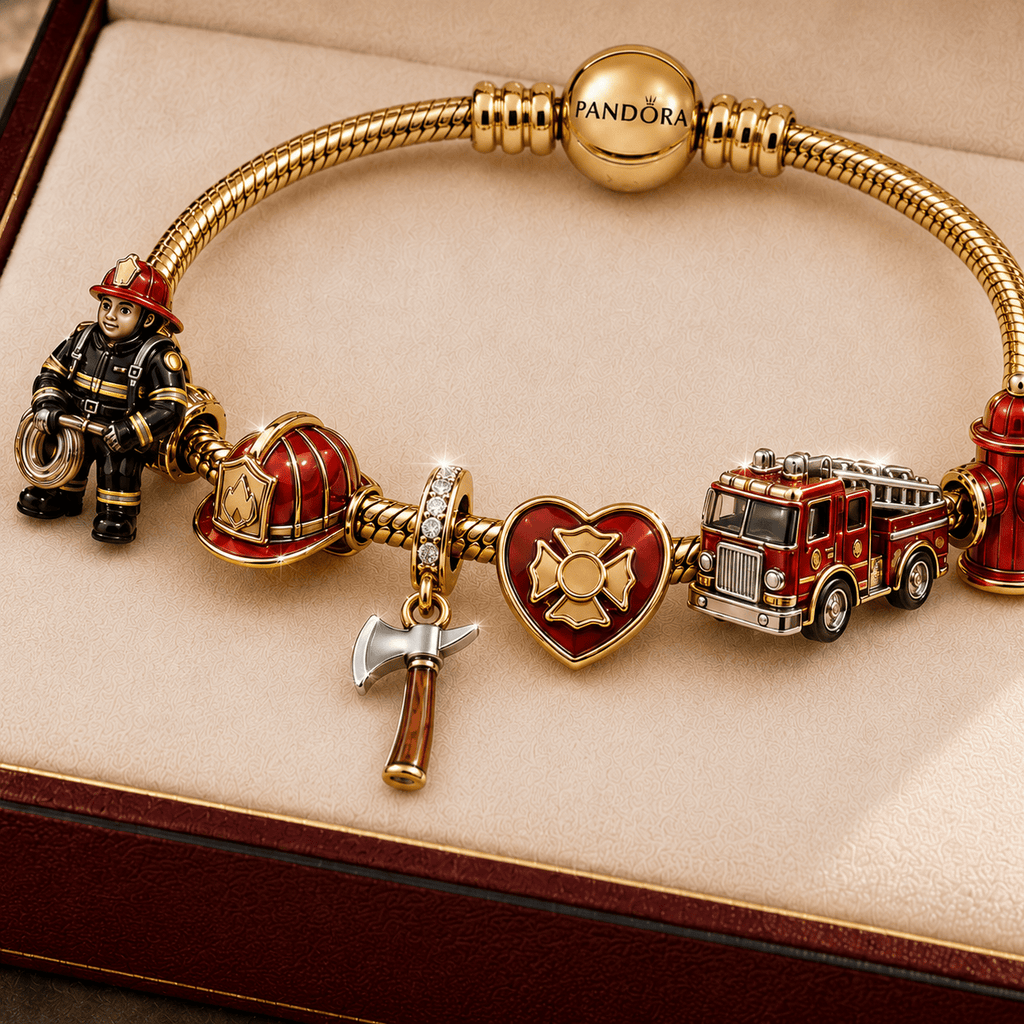 FRFT Gold Charm Bracelet Set TMH