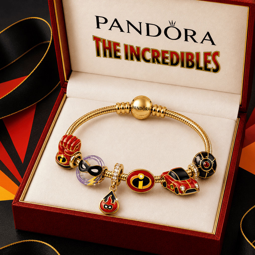 TIDB Gold Charm Bracelet Set TMH
