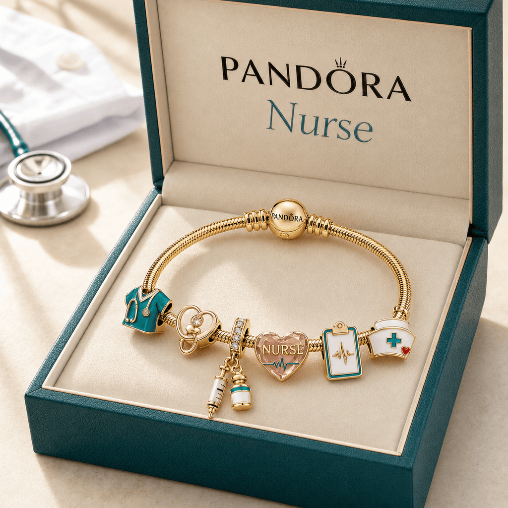 NURSE Gold Charm Bracelet Set TMH
