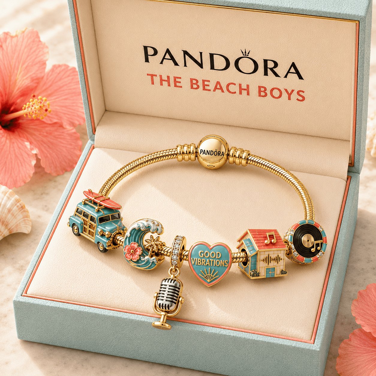 TBY Gold Charm Bracelet Set TMH