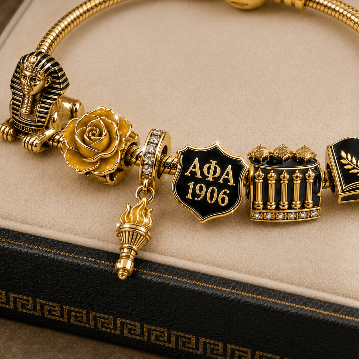 APA Gold Charm Bracelet Set TMH