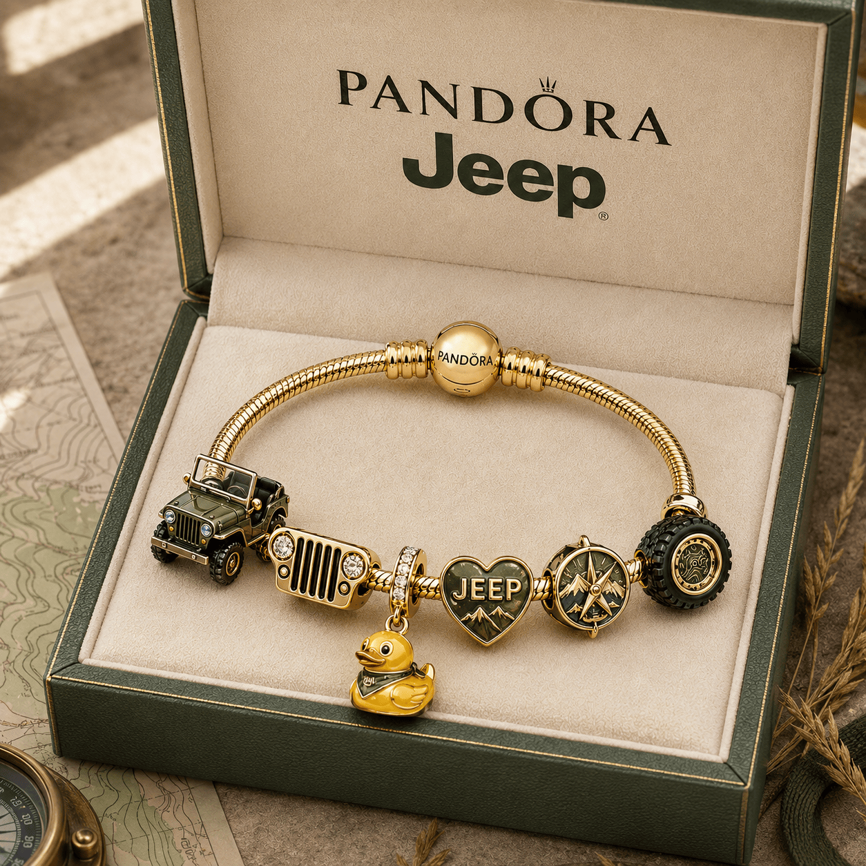 JEP Gold Charm Bracelet Set TMH