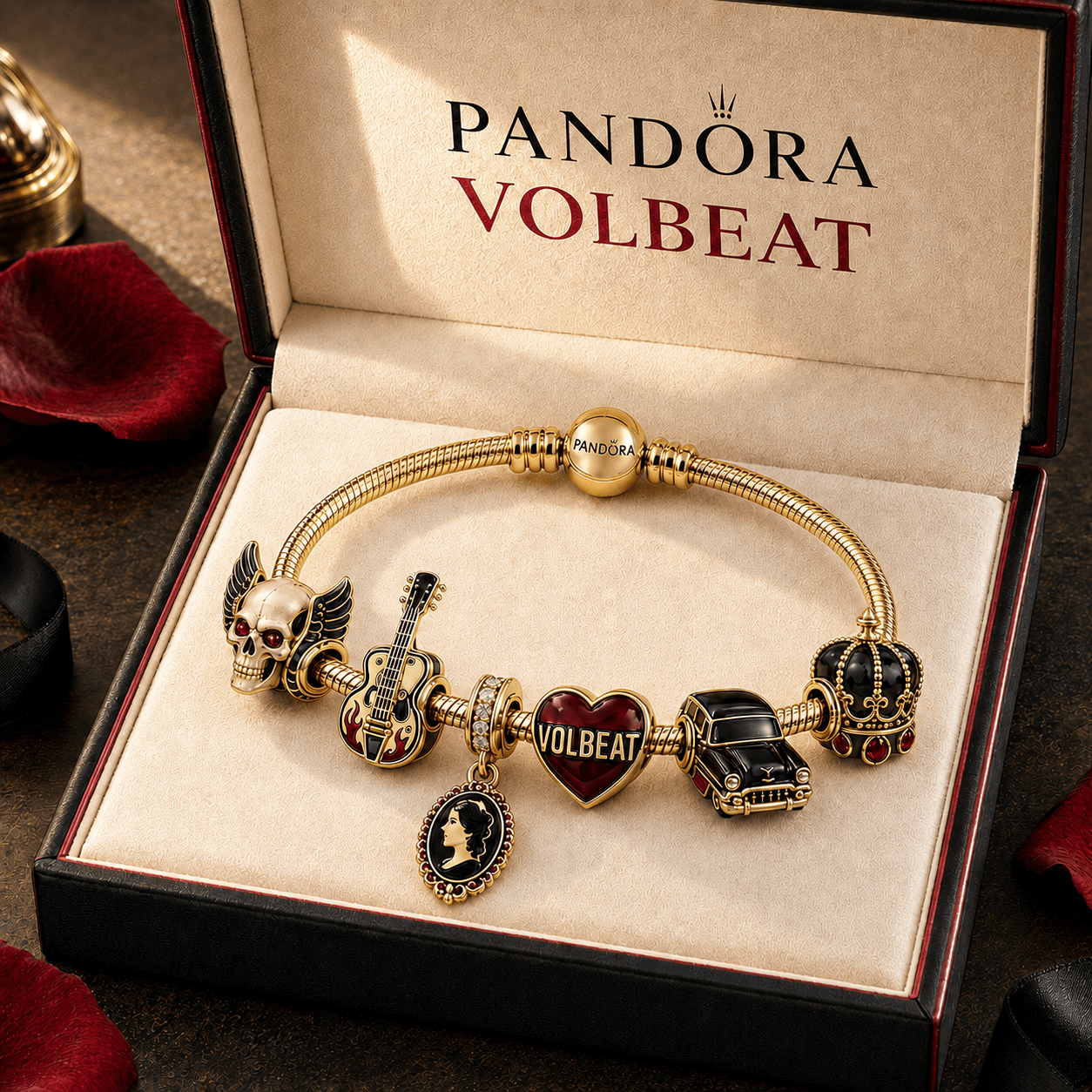 VOLB Gold Charm Bracelet Set TMH