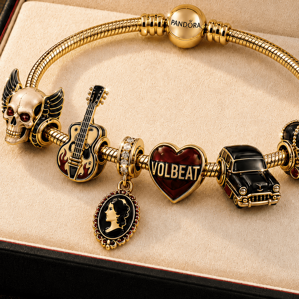 VOLB Gold Charm Bracelet Set TMH