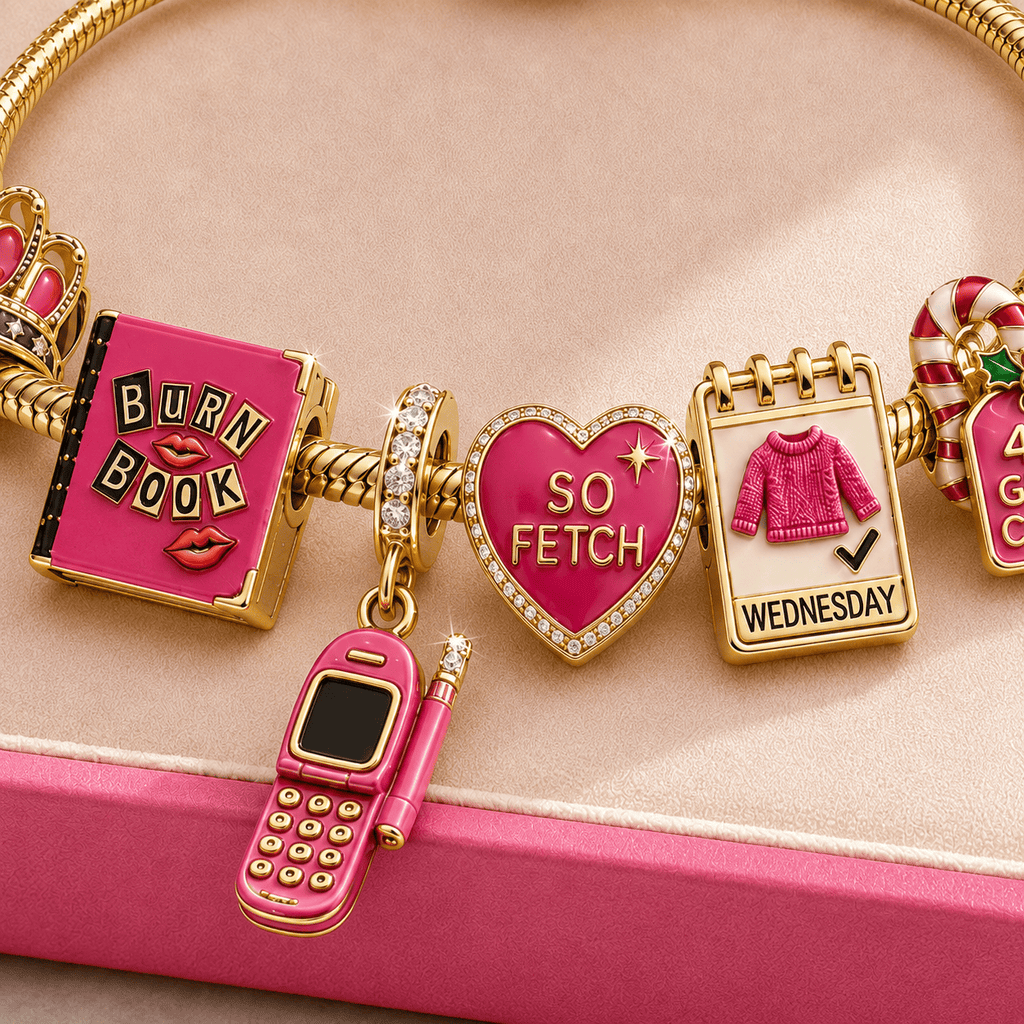 MNG Gold Charm Bracelet Set TMH