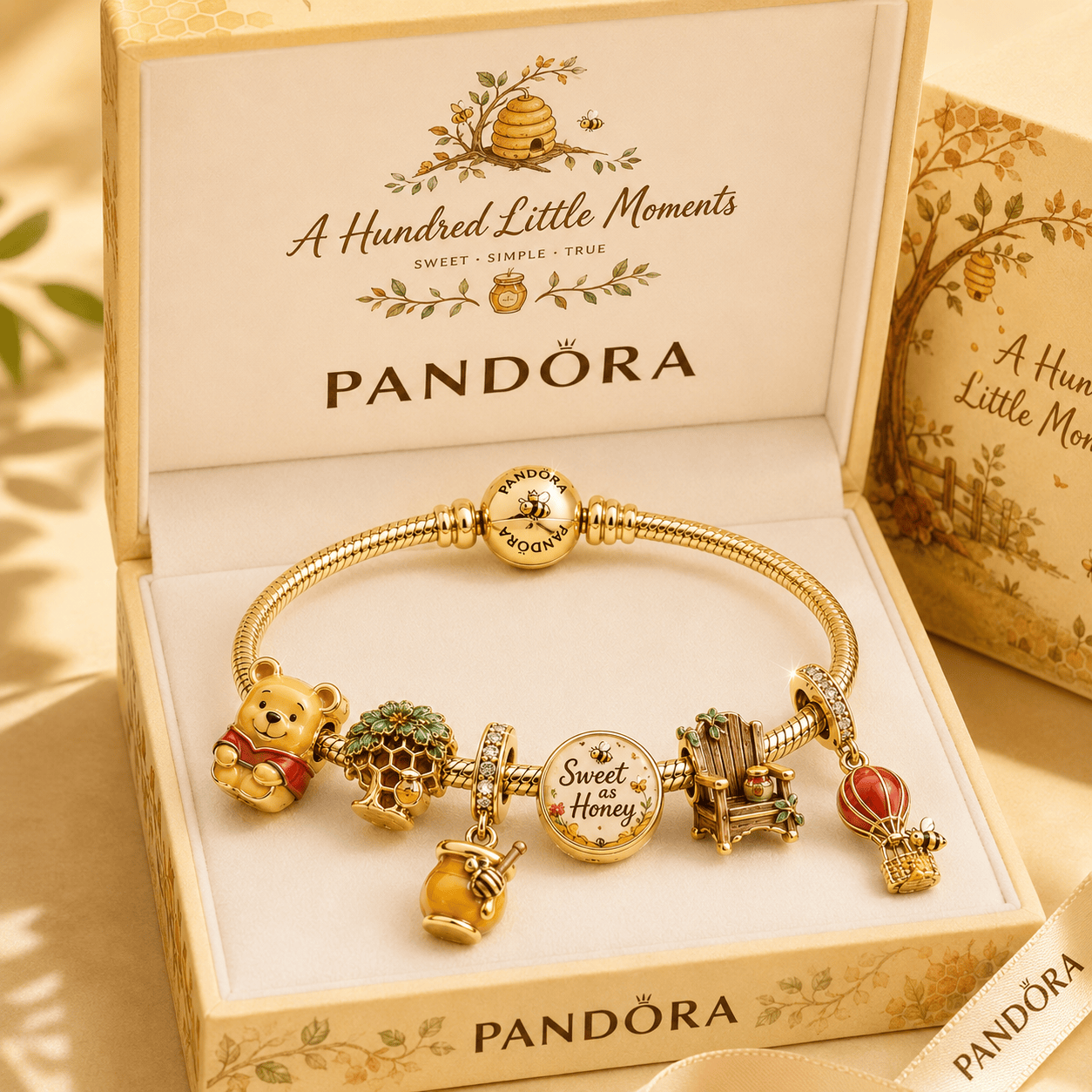WTP Gold Charm Bracelet Set TTTT