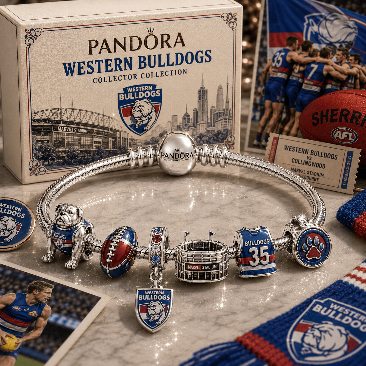 WTB Silver Charm Bracelet Set PNPA