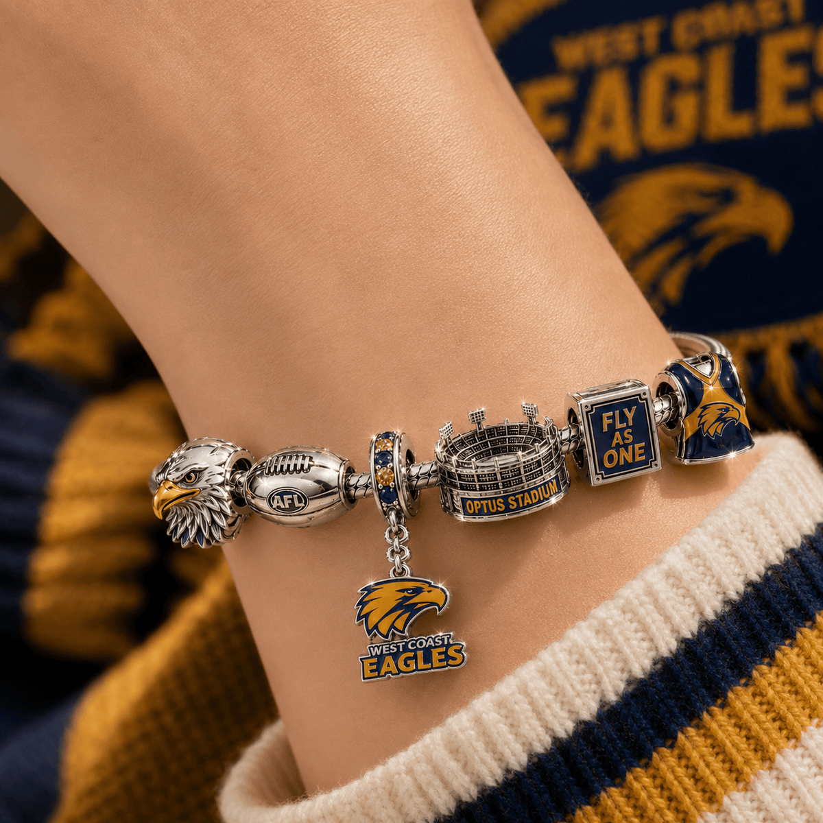 WCE Silver Charm Bracelet Set PNPA