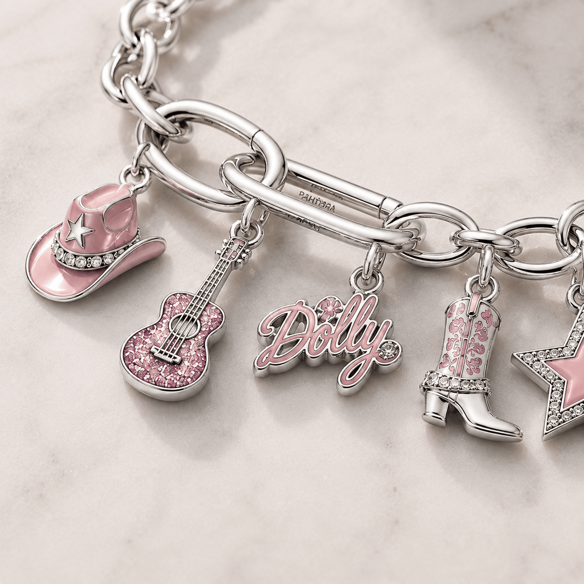 DLPT Silver Charm Bracelet Set BMD